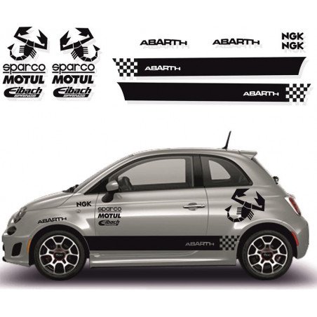 Fiat 500 Abarth Strips Down sticker sticker decoration crates