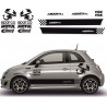 Fiat 500 Adhésif Abarth sponsors - Tuning Sticker Autocollant