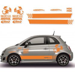Fiat 500 sticker adhesif Abarth sponsors tuning autocollant Fun Stickers