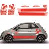 Fiat 500 sticker adhesif Abarth sponsors tuning autocollant Fun Stickers