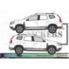 Kit stickers Bandes Décoratives Dacia Duster – Stripping Latéral Trace de Pneu Off-Road