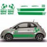 Fiat 500 sticker adhesif Abarth sponsors tuning autocollant Fun Stickers
