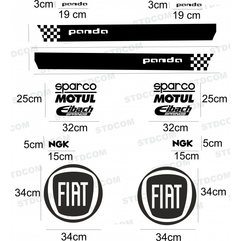 Fiat 500 Abarth Strips Down sticker sticker decoration crates
