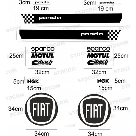 Fiat 500 Abarth Strips Down sticker sticker decoration crates