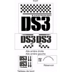 Citràen DS3 - Logos stickers side and hood stickers kit