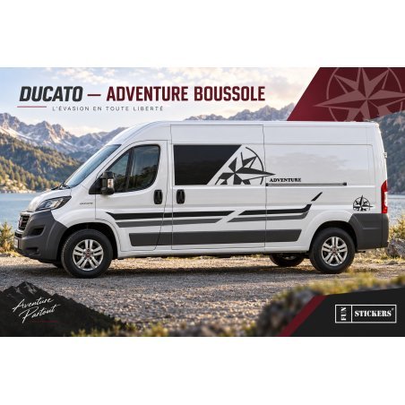 Autocollant 3D Logo Fiat Ducato - Logo Avant/Arrière Premium Résine Polyuréthane Fabriqué En Italie