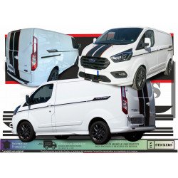 Kit complet bandes Ford Transit Custom professionnel flotte Fun Stickers