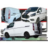 FORD TRANSIT CUSTOM BANDES CAPOT HAYON latérales KIT DÉCORATION- TUNING STICKER AUTOCOLLANT GRAPHIC DECALS