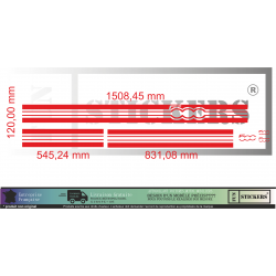 Fiat 500 bandes capot toit hayon kit complet autocollant sticker Fun Stickers