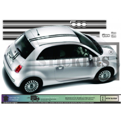 Fiat 500 bandes capot toit hayon kit complet autocollant sticker Fun Stickers