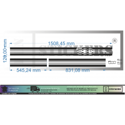 Fiat 500 Abarth Strips Down sticker sticker decoration crates
