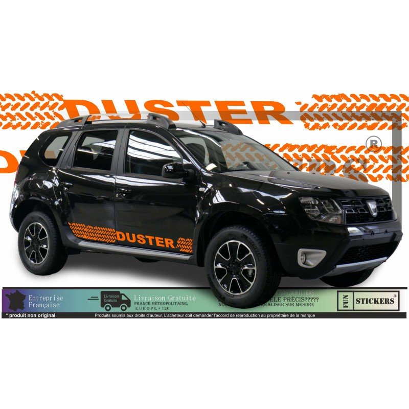 Dacia Duster kit bandes decoratives stripping lateral autocollant SUV Fun Stickers