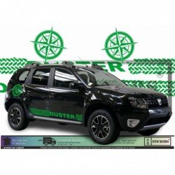 Dacia Duster kit deco boussole trace pneu autocollants aventure Fun Stickers