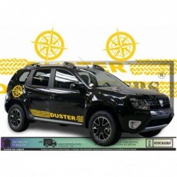 Dacia Duster kit deco boussole trace pneu autocollants aventure Fun Stickers