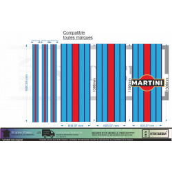 martini décoration bandes capot / Toit / Hayon / latérales - Tuning Sticker Autocollant Graphic Decals