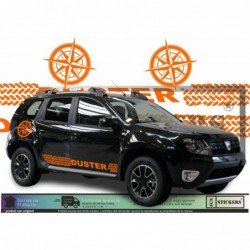 Dacia Duster kit deco boussole trace pneu autocollants aventure Fun Stickers