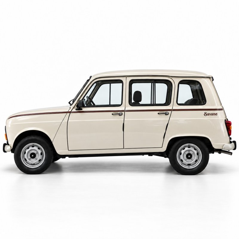 Renault 4L Savane bandes fines laterales autocollantes Fun Stickers