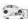 Bandes fines laterales autocollantes Renault Twingo 3 Fun Stickers
