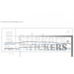 Bandes fines laterales autocollantes Renault Twingo 3 Fun Stickers