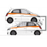 Renault Twingo 3 bandes latérales - Tuning Sticker Autocollant Graphic Decals