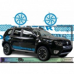 Dacia Duster kit deco boussole trace pneu autocollants aventure Fun Stickers