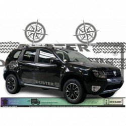 Dacia Duster kit deco boussole trace pneu autocollants aventure Fun Stickers