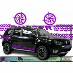 Dacia Duster kit deco boussole trace pneu autocollants aventure Fun Stickers