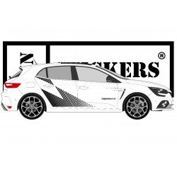 Renault Megane Trophy-R bandes laterales racing kit complet Fun Stickers