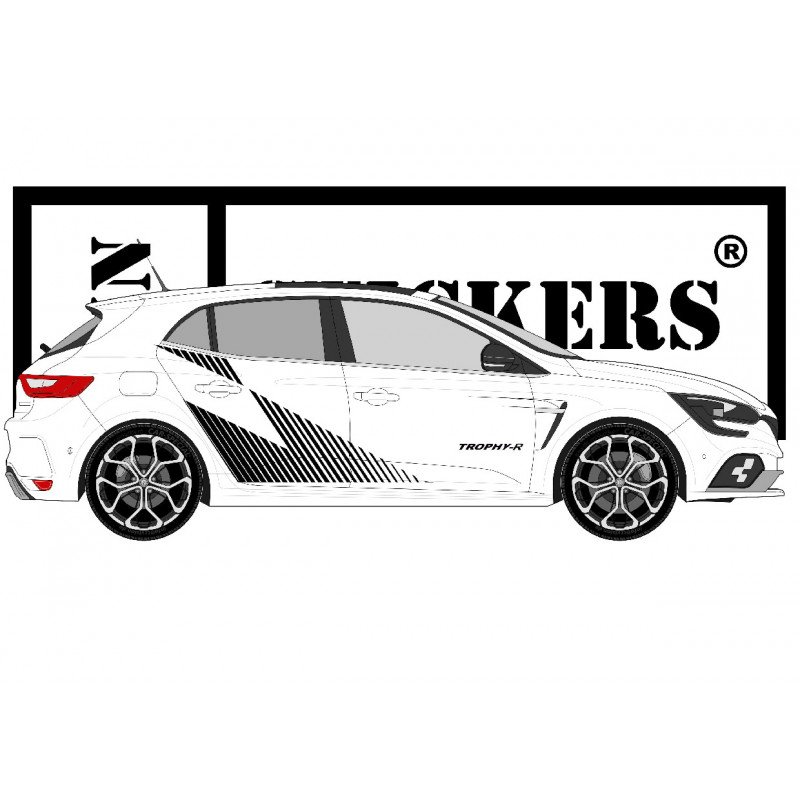 Stickers RENAULT SPORT RACING pour portes Version 2 (la paire