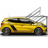 Renault Trophy-R racing Bandes latérales - NOIR - Kit Complet - Tuning Sticker Autocollant Graphic Decals