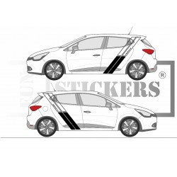 Renault Megane Trophy-R bandes laterales racing noir kit Fun Stickers