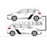 Renault Megane Trophy-R bandes laterales racing noir kit Fun Stickers