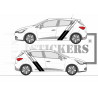 Renault Trophy-R racing Bandes latérales - NOIR - Kit Complet - Tuning Sticker Autocollant Graphic Decals