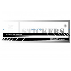 Renault sport racing RS bandes - NOIR - Kit Complet - Tuning Sticker Autocollant Graphic Decals