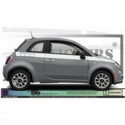 Fiat 500 stickers stripping lateral logo integre bandes Fun Stickers