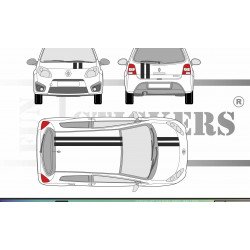 Renault Twingo bandes completes Gordini autocollantes voiture Fun Stickers