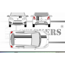 Renault Twingo Bandes completes Gordini autocollants voiture stickers