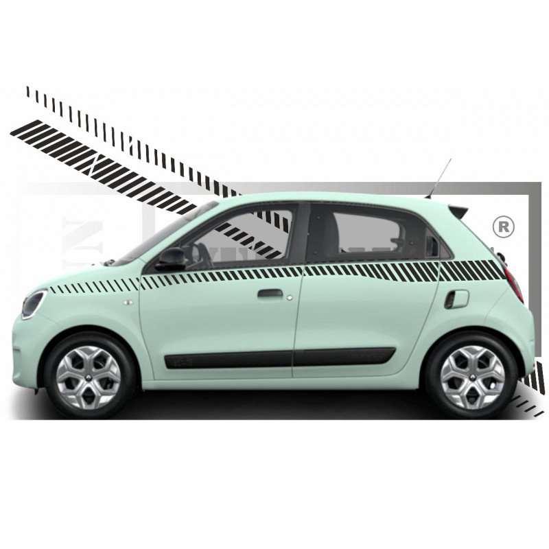 Renault Twingo 3 straight and left side strips - Tuning Sticker Sticker Graphic Decals
