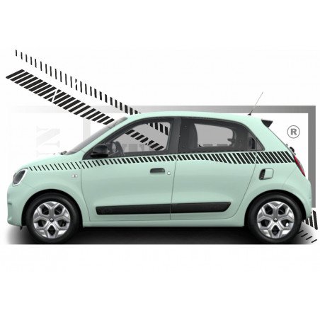 Renault Twingo 3 straight and left side strips - Tuning Sticker Sticker Graphic Decals