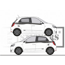 Renault twingo bandes latérales décoratives - Tuning Sticker Autocollant Graphic Decals