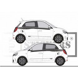 Renault Twingo bandes laterales decoratives tuning sticker autocollant Fun Stickers
