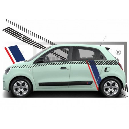 Renault Twingo 3 kit bandes edition speciale France bleu blanc rouge Fun Stickers
