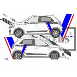 Renault Twingo 3 kit bandes edition speciale France bleu blanc rouge Fun Stickers