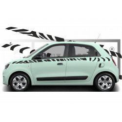 Renault Twingo 3 Side Stripes Zebra Effect - Tuning Sticker Sticker Graphic Decals
