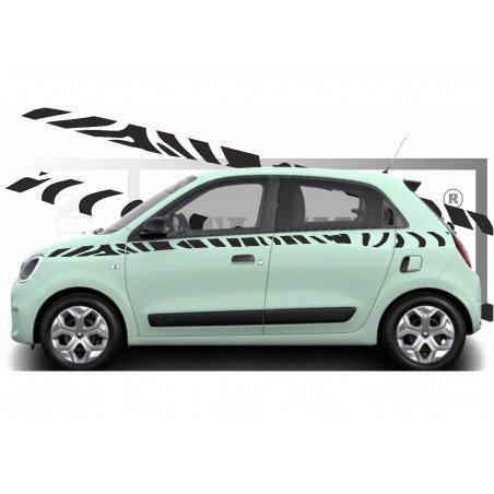 Renault Twingo 3 Side Stripes Zebra Effect - Tuning Sticker Sticker Graphic Decals