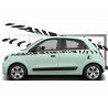 Renault Twingo 3 bandes laterales effet zebre tuning autocollant Fun Stickers