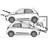 Renault Twingo 3 bandes laterales effet zebre tuning autocollant Fun Stickers