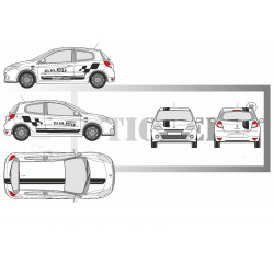 Renault Clio Cup - Kit Complet - Tuning Sticker Autocollant Graphic Decals