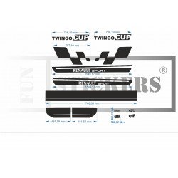 Renault Twingo Cup - Complete Kit - Tuning Sticker Sticker Graphic Decals