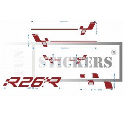Renault Megane R 26 R - Complete Kit - Tuning Sticker Sticker Graphic Decals